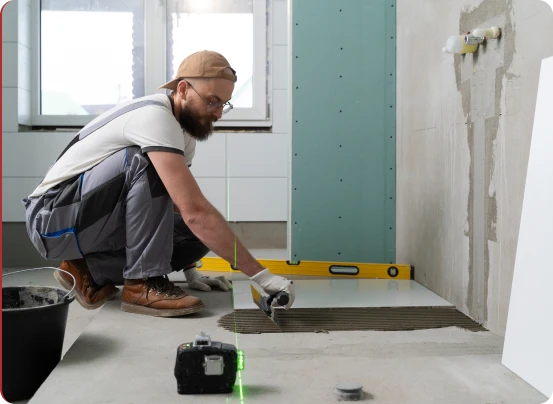 Bathroom Remodeling work in progress by Matrix Renovations