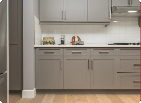 Custom Cabinets close-up by Matrix Renovations