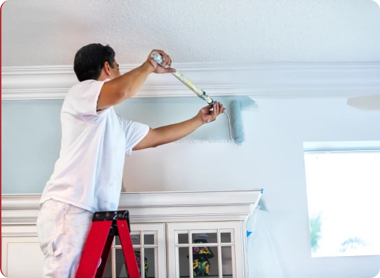 Painting work in progress by Matrix Renovations