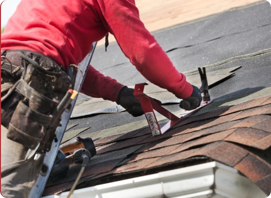 Roofing Repair work in progress by Matrix Renovations